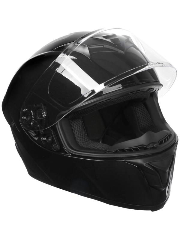 Шлем интеграл, черный, глянцевый, размер XL, FF867