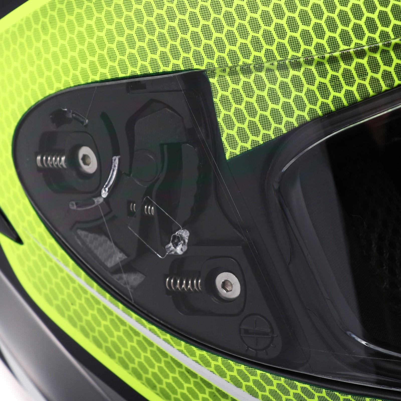 Шлем интеграл, графика, салатовый, размер M, FF867