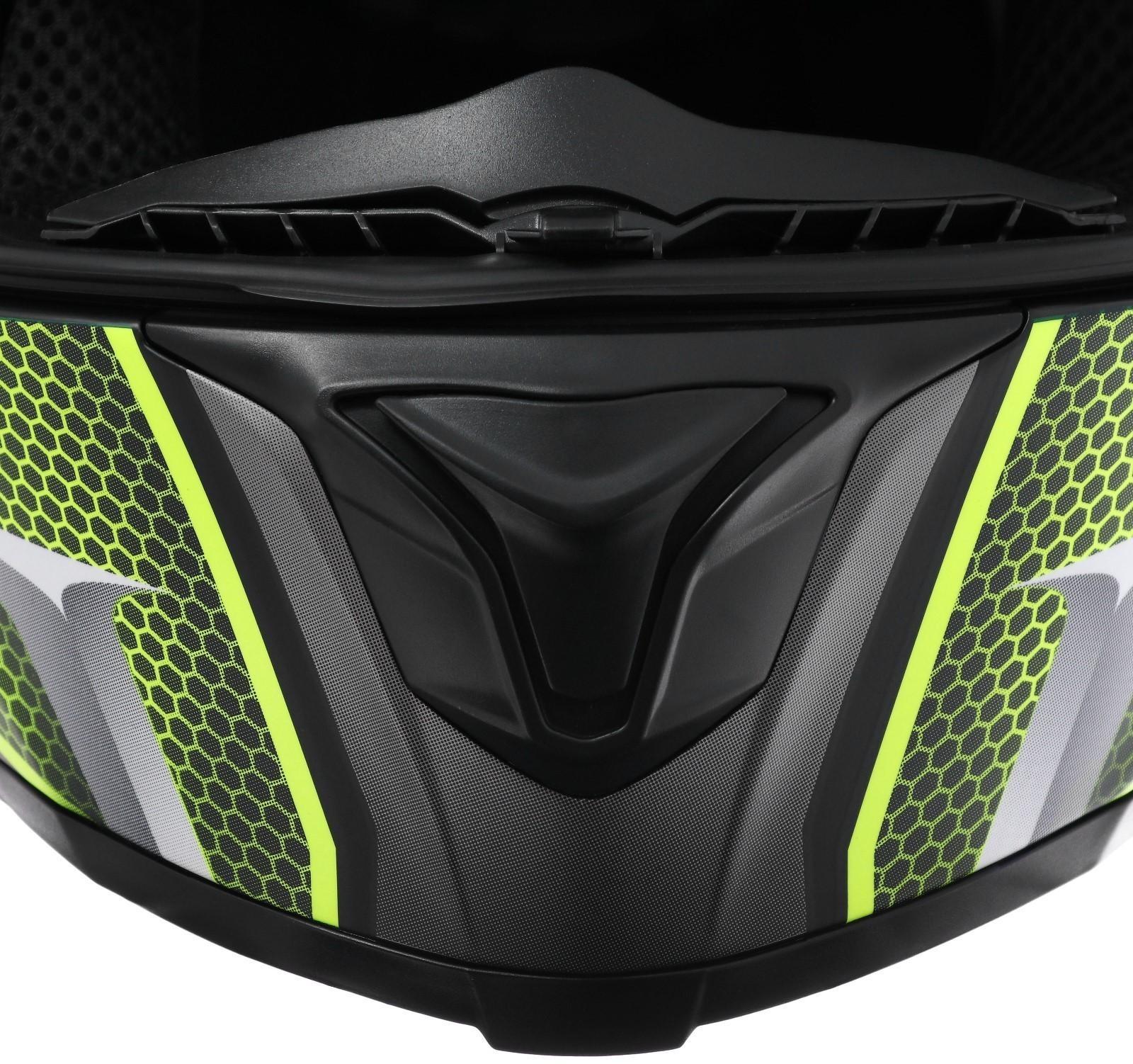 Шлем интеграл, графика, салатовый, размер M, FF867