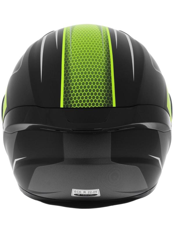 Шлем интеграл, графика, салатовый, размер M, FF867