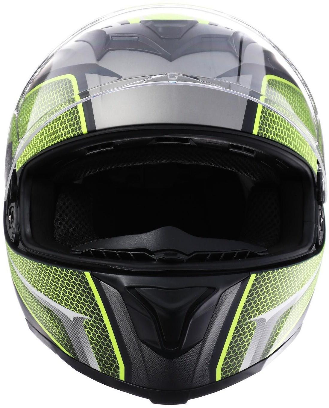 Шлем интеграл, графика, салатовый, размер L, FF867