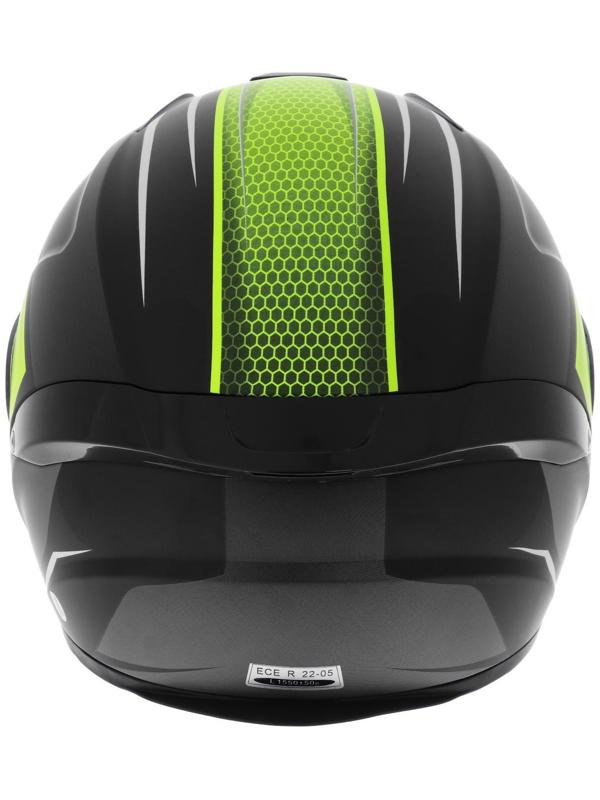 Шлем интеграл, графика, салатовый, размер L, FF867