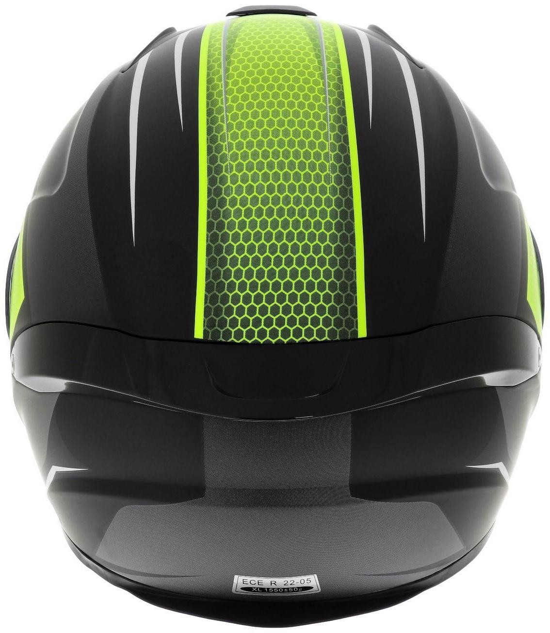 Шлем интеграл, графика, салатовый, размер XL, FF867