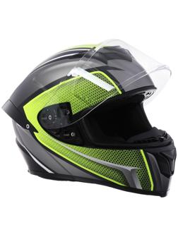 Шлем интеграл, графика, салатовый, размер XL, FF867