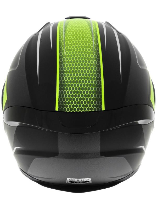 Шлем интеграл, графика, салатовый, размер XL, FF867