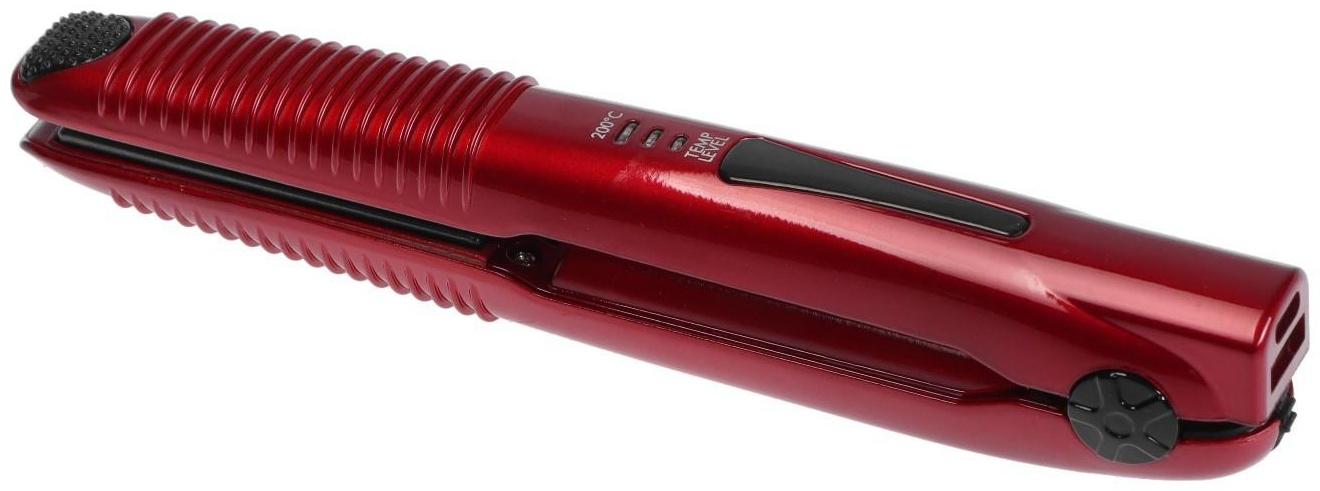 Выпрямитель Luazon LW-32, 25 Вт, керамическое покрытие, 70х18 мм, 200ºС, USB, красный