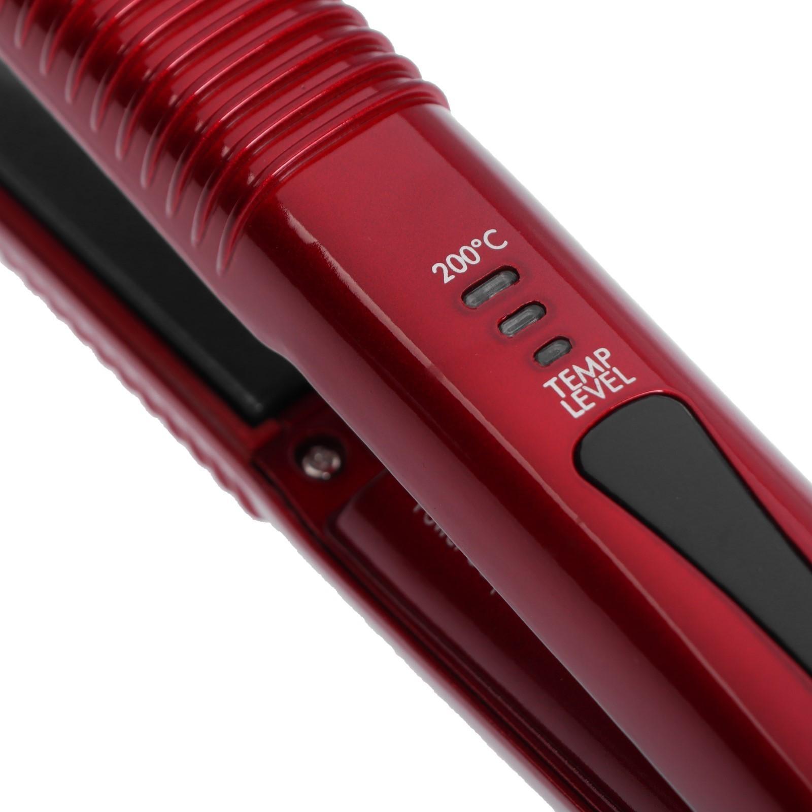 Выпрямитель Luazon LW-32, 25 Вт, керамическое покрытие, 70х18 мм, 200ºС, USB, красный