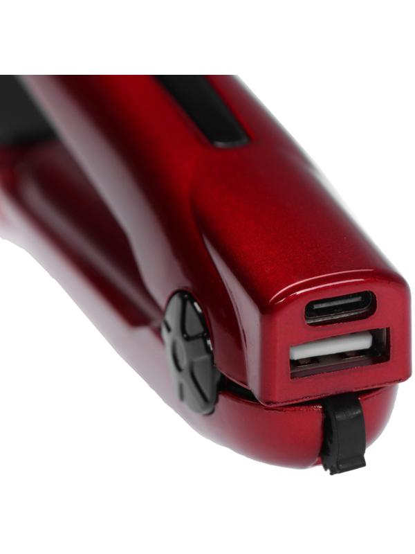 Выпрямитель Luazon LW-32, 25 Вт, керамическое покрытие, 70х18 мм, 200ºС, USB, красный