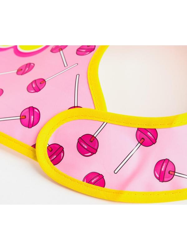 Нагрудник для кормления «Sweet Baby» непромокаемый на липучке, с карманом