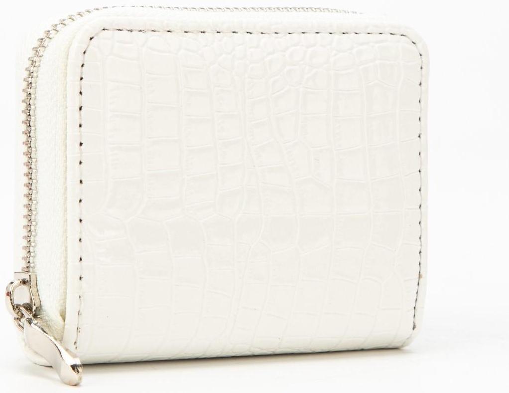Кошелёк на молнии, цвет белый