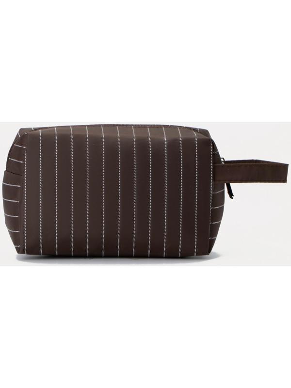 Косметичка на молнии, наружный карман, цвет коричневый