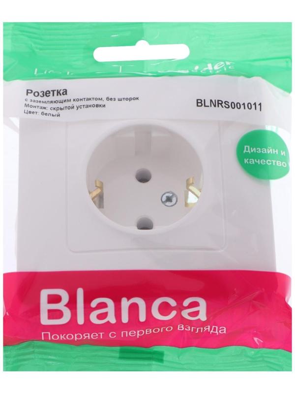 Розетка SE Blanca, 16 А, 250 В, встраиваемая, с з/к, IP20, белая, BLNRS001011