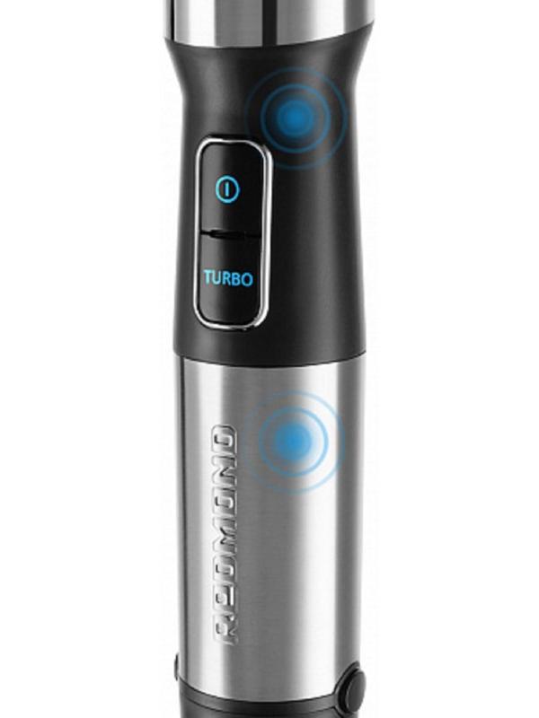 Блендер REDMOND RHB-2983, погружной, 1200 Вт, 0.8/0.5 л, турбо, чёрный