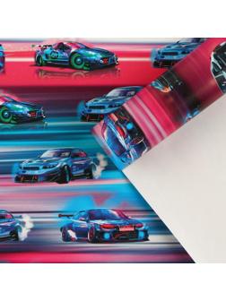 Бумага упаковочная глянцевая «Машинки», 70 × 100 см / 10 шт.