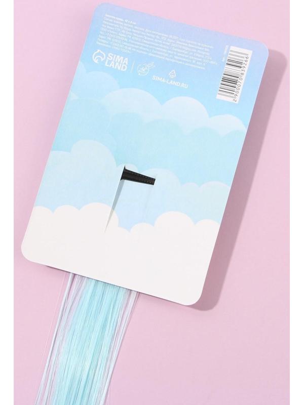 Цветная прядь для волос на заколке 