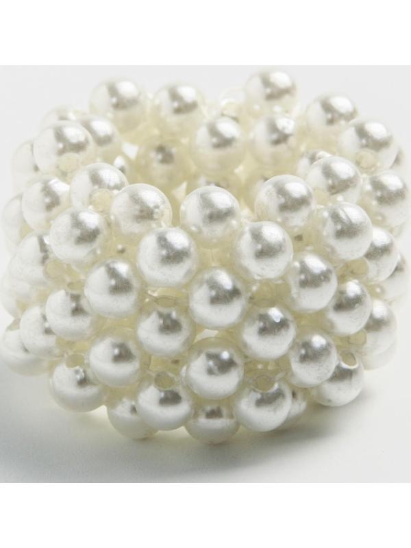 Резинка для волос жемчужна