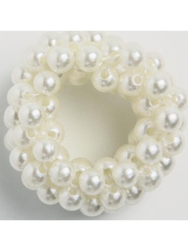 Резинка для волос жемчужна