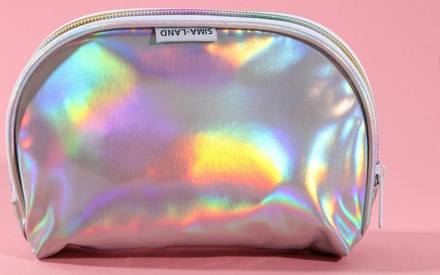 Косметичка-трапеция AVOQUEEN, голографический PVC, 20 х 13 см
