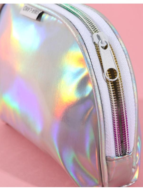 Косметичка-трапеция AVOQUEEN, голографический PVC, 20 х 13 см