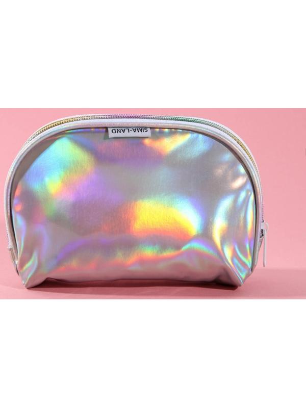 Косметичка-трапеция AVOQUEEN, голографический PVC, 20 х 13 см