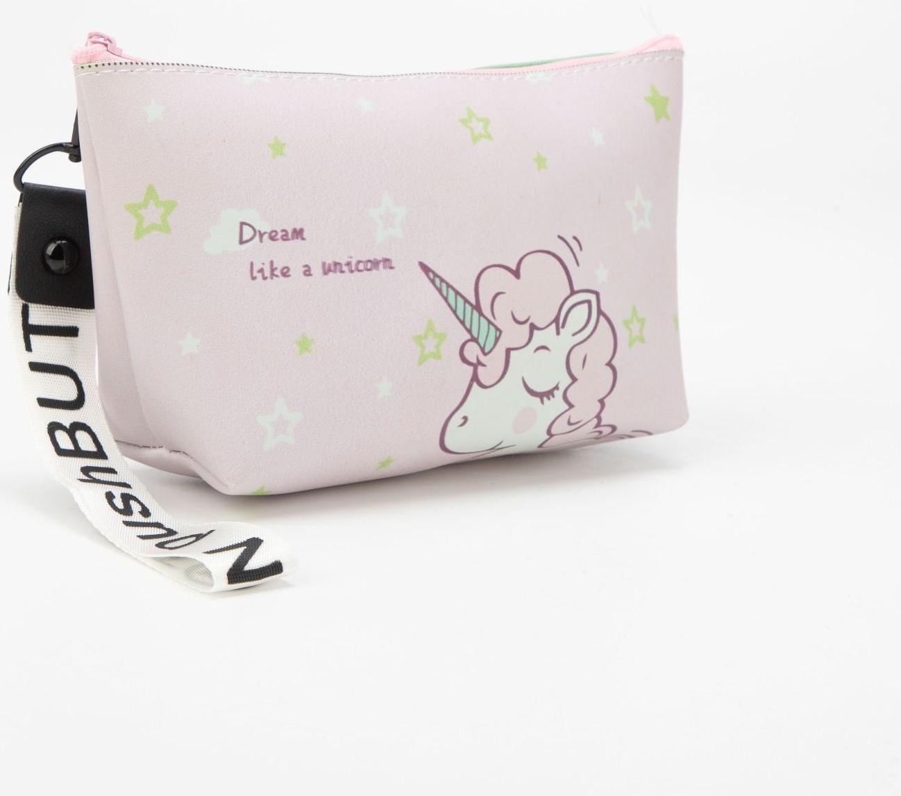 Косметичка на молнии, цвет розовый