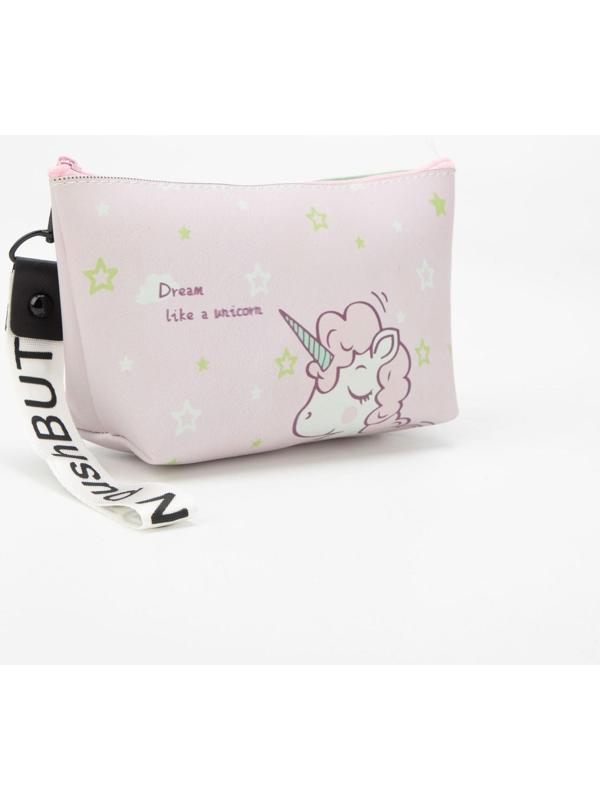 Косметичка на молнии, цвет розовый