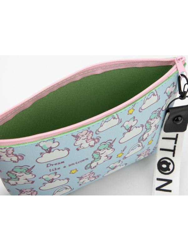 Косметичка на молнии, цвет голубой