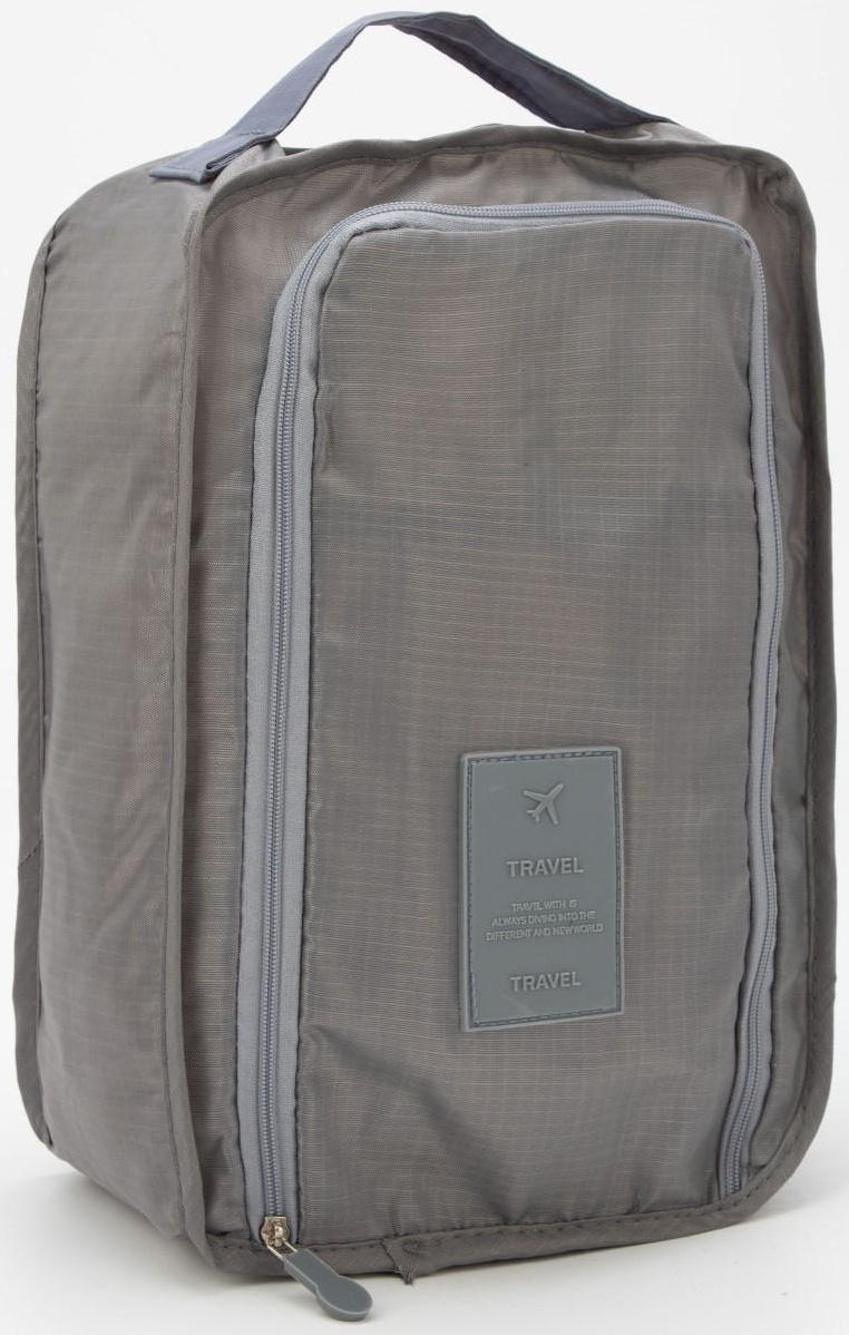 Косметичка на молнии, цвет серый