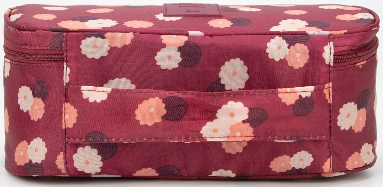Косметичка на молнии, цвет бордовый
