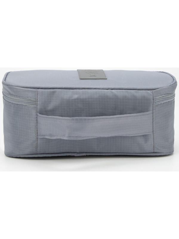 Косметичка на молнии, цвет серый