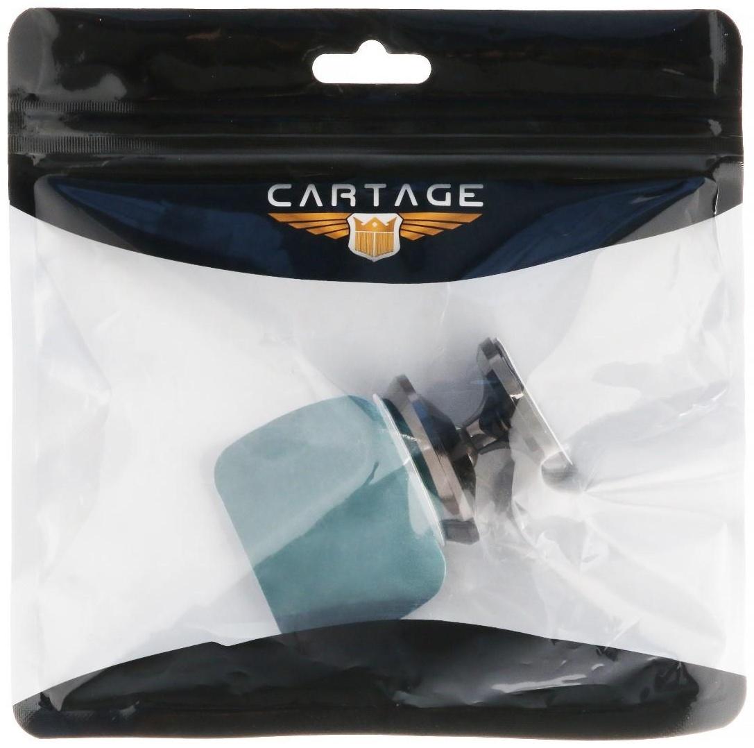 Держатель телефона Cartage магнитный на клейкой основе, люминесцентный, черный хром