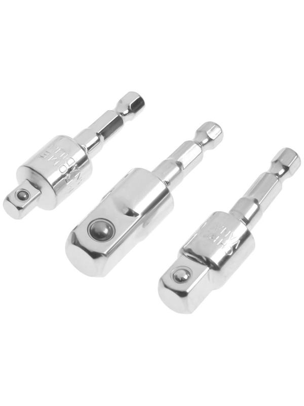 Набор шарнирных адаптеров для шуруповерта ТУНДРА, CrV, 1/4 - 3/8 - 1/2