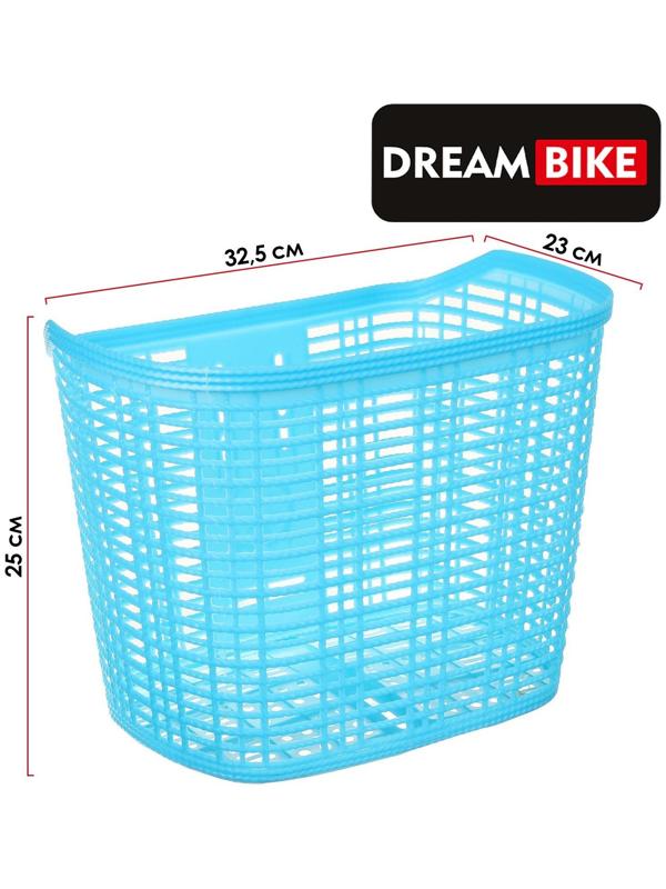 Корзина пластиковая Dream Bike, без крепления, цвет синий