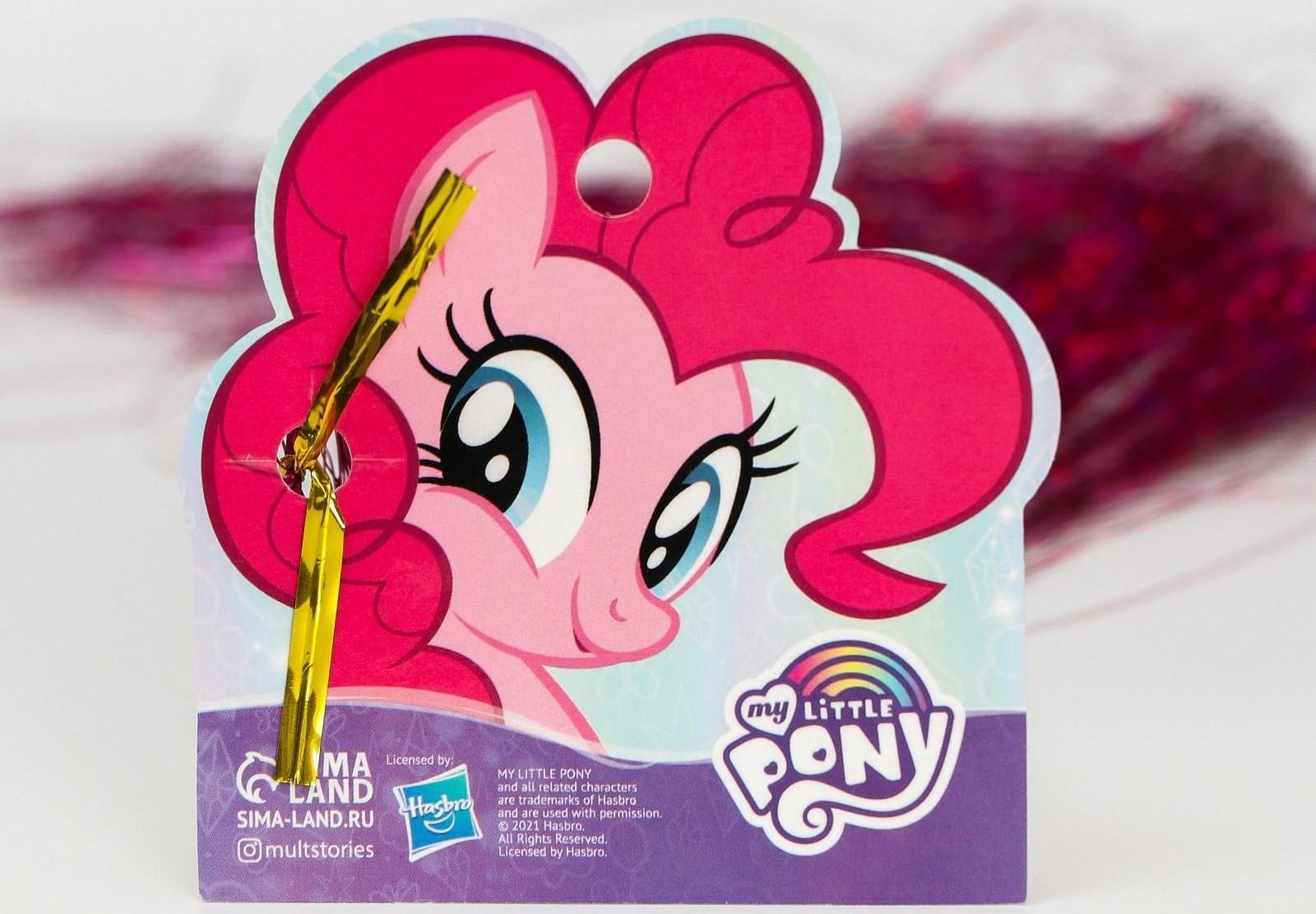 Прядь для волос блестящая розовая 