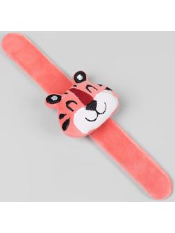 Игольница на браслете «Тигр», 23 × 6,5 см, цвет розовый