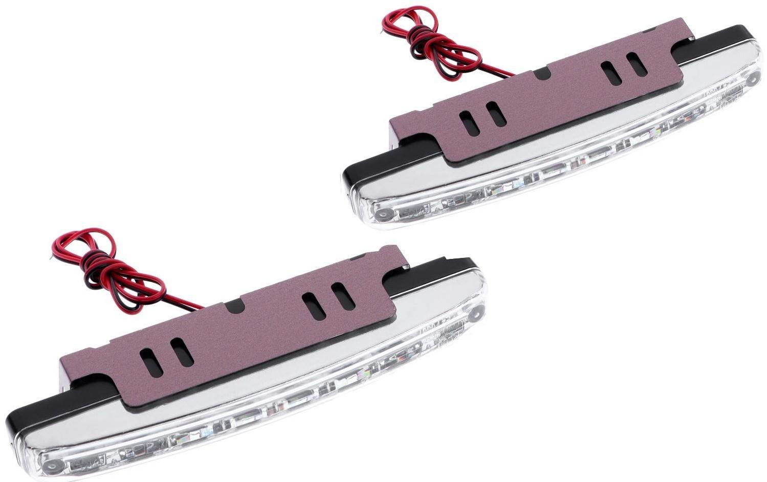 Дневные ходовые огни DRL-L8 3528 SMD, пластиковый корпус, 8 диодов