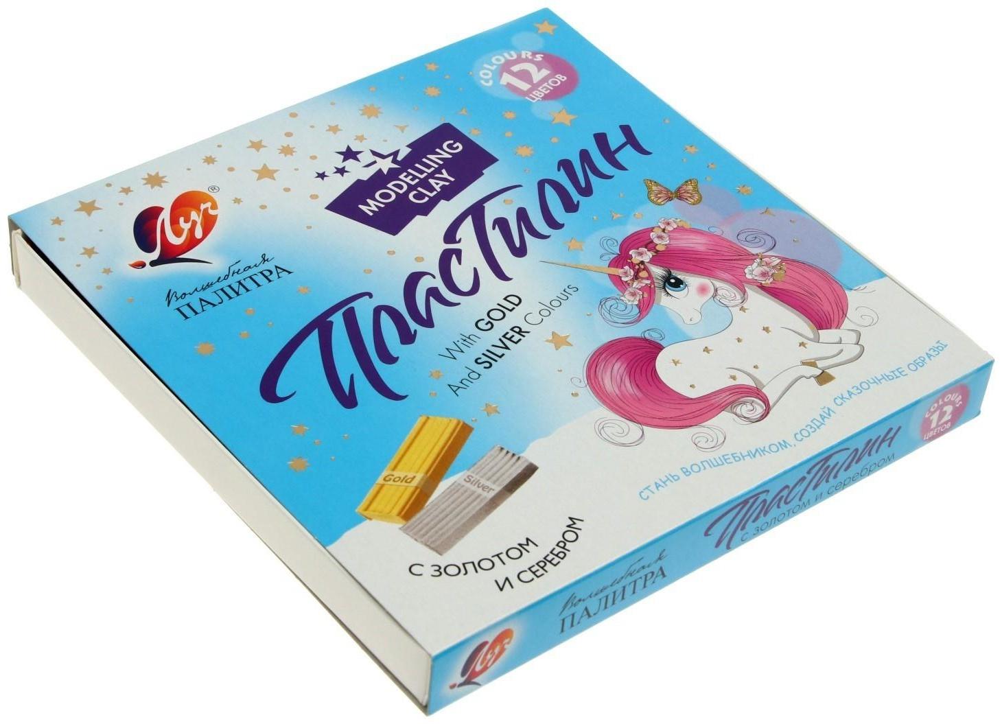 Пластилин 12 цветов, 230 г 