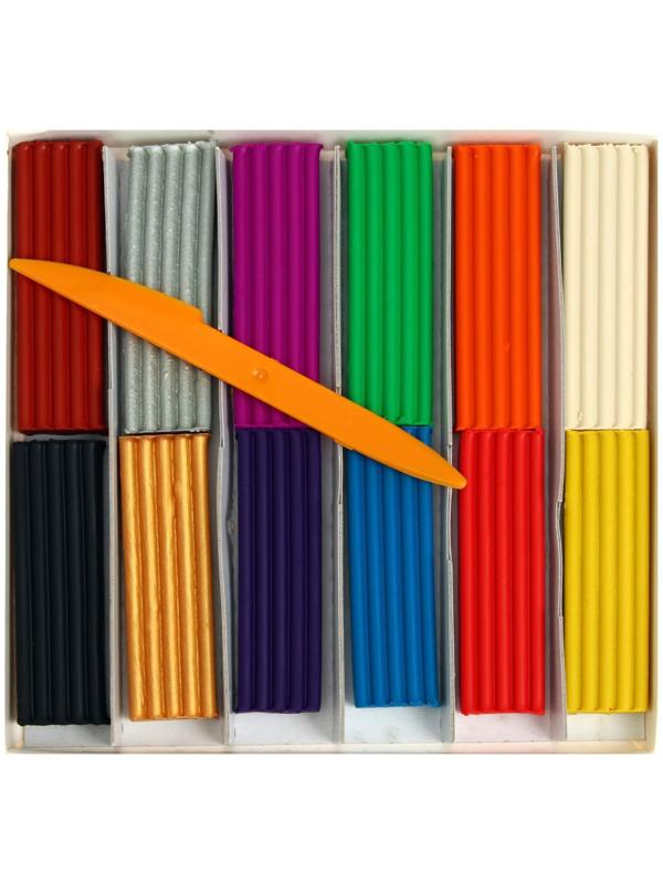 Пластилин 12 цветов, 230 г 