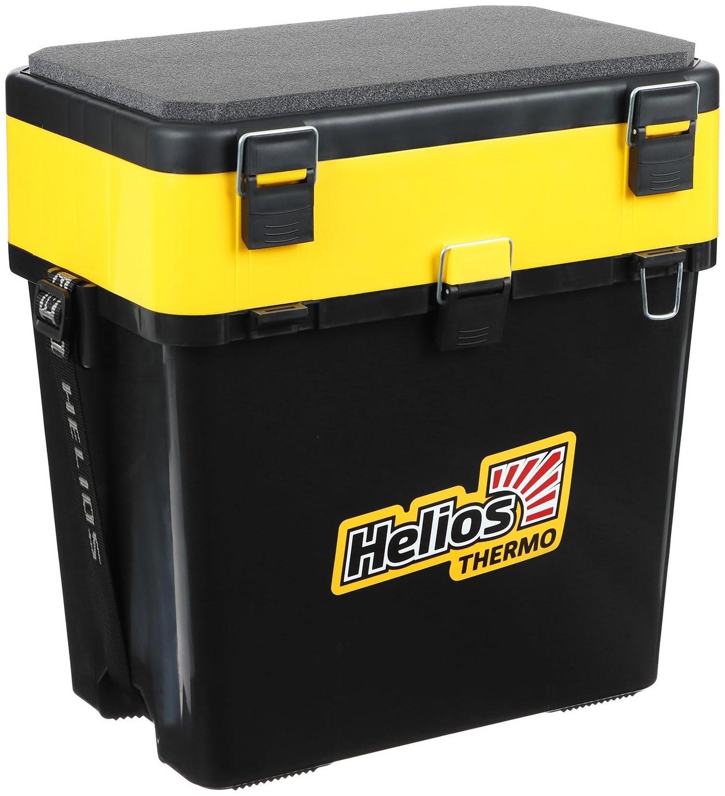 Ящик Helios FishBox Thermo с термоконтейнером (19л/8,5л), цвет чёрный-жёлтый (T-FB-T-19-8-BY)