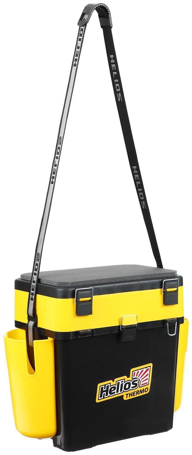 Ящик Helios FishBox Thermo с термоконтейнером (19л/8,5л), цвет чёрный-жёлтый (T-FB-T-19-8-BY)