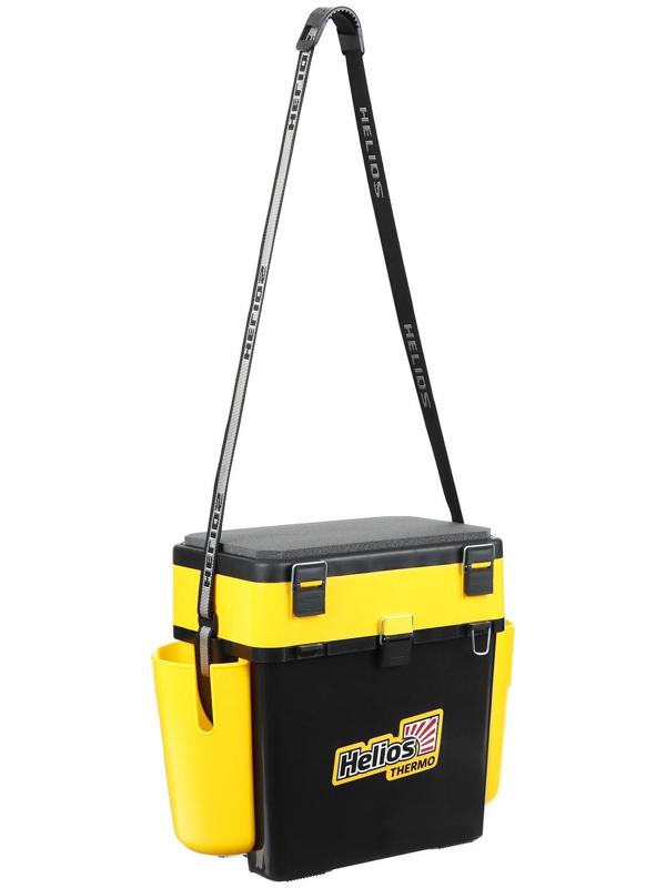 Ящик Helios FishBox Thermo с термоконтейнером (19л/8,5л), цвет чёрный-жёлтый (T-FB-T-19-8-BY)
