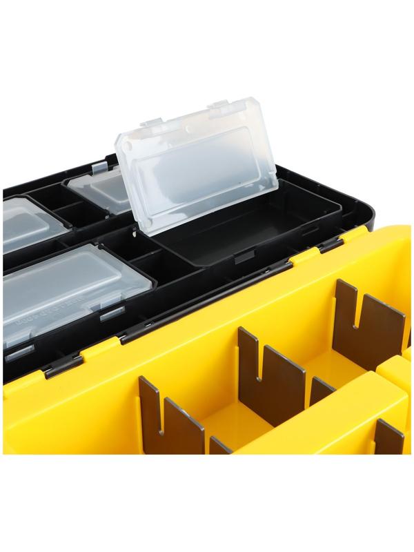 Ящик Helios FishBox Thermo с термоконтейнером (19л/8,5л), цвет чёрный-жёлтый (T-FB-T-19-8-BY)