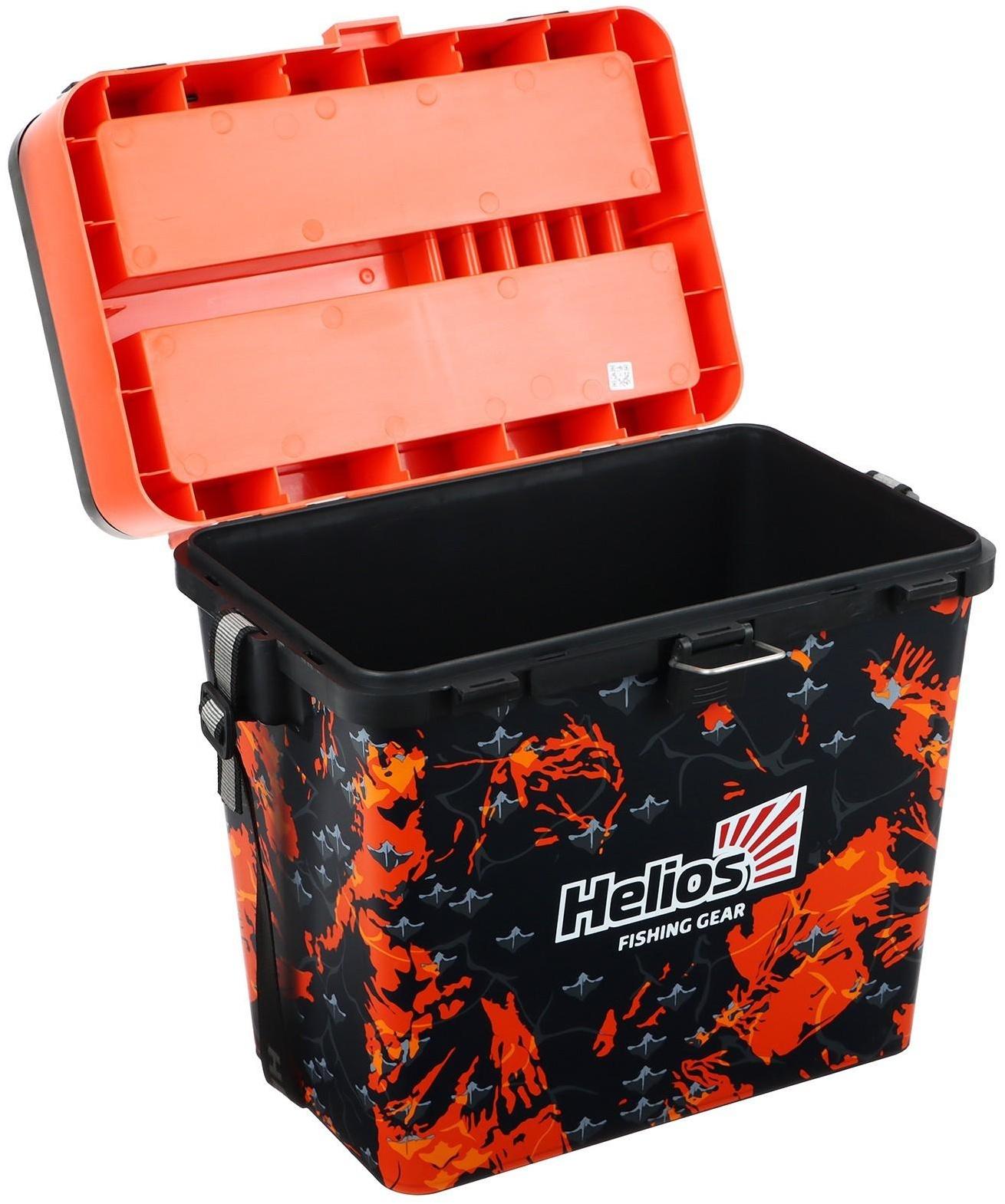 Ящик рыболовный зимний Helios SHARK, цвет оранжевый (HS-IB-19-SHO-1)