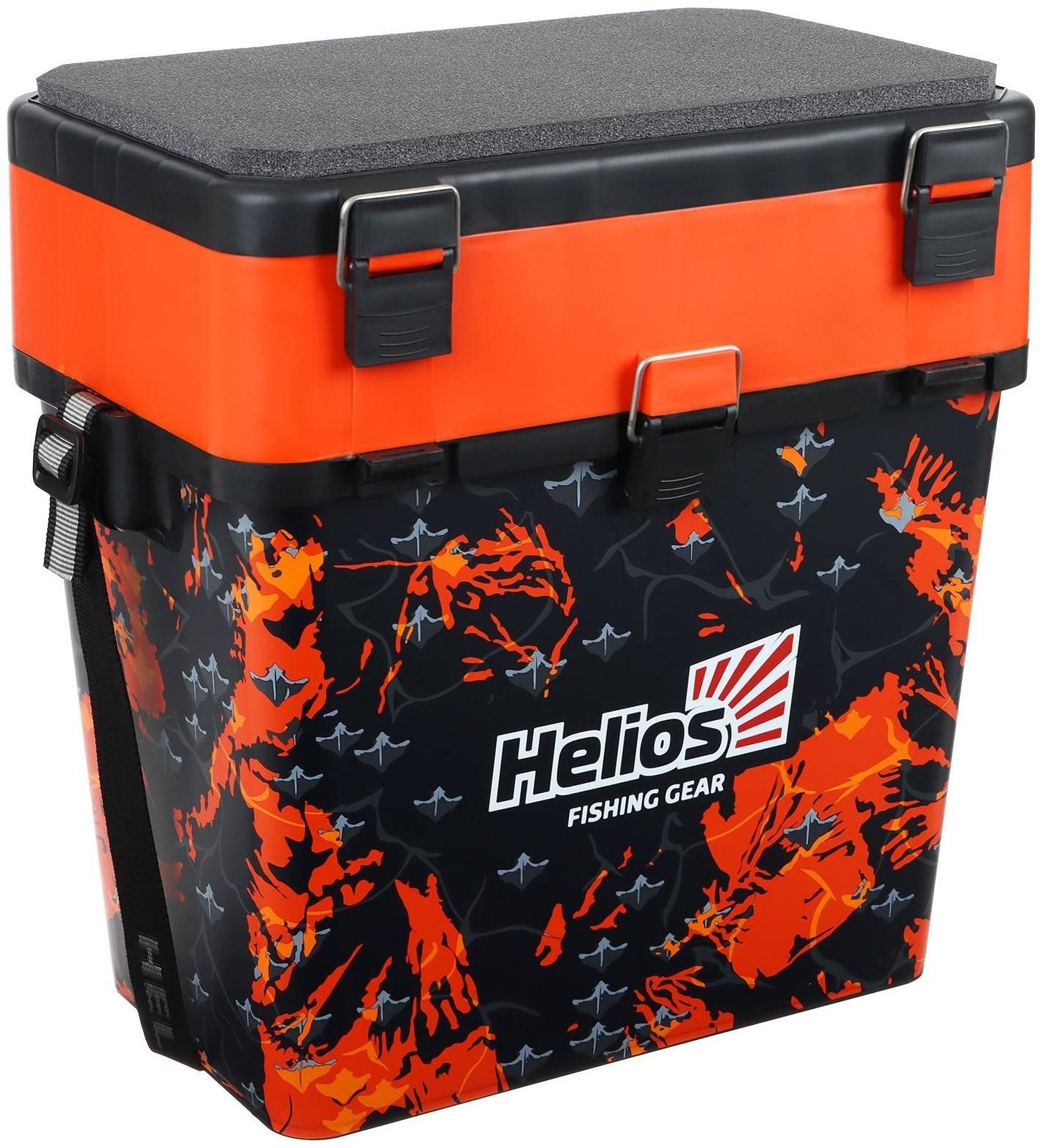 Ящик рыболовный зимний Helios SHARK, цвет оранжевый (HS-IB-19-SHO-1)