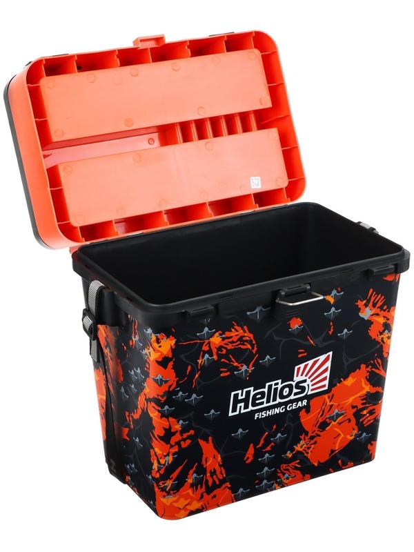 Ящик рыболовный зимний Helios SHARK, цвет оранжевый (HS-IB-19-SHO-1)