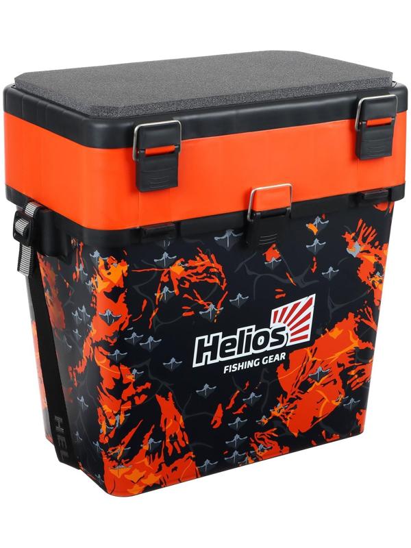 Ящик рыболовный зимний Helios SHARK, цвет оранжевый (HS-IB-19-SHO-1)