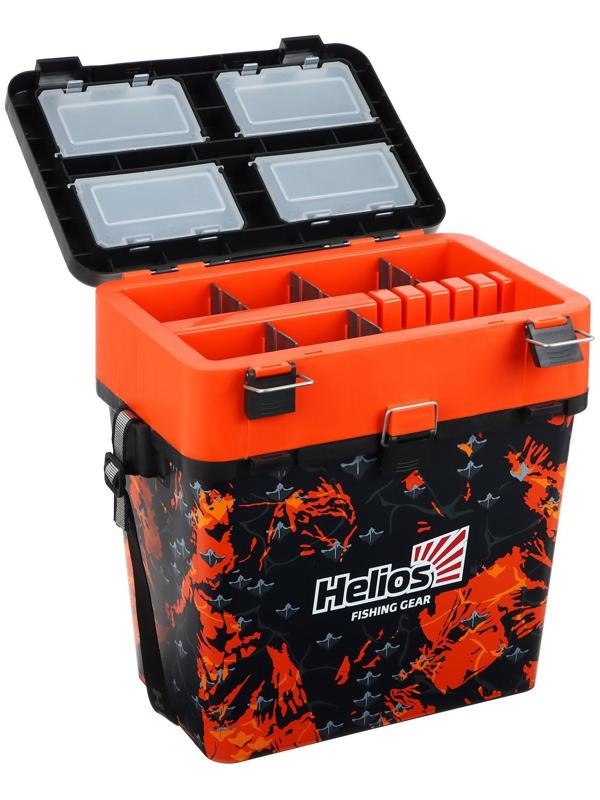 Ящик рыболовный зимний Helios SHARK, цвет оранжевый (HS-IB-19-SHO-1)