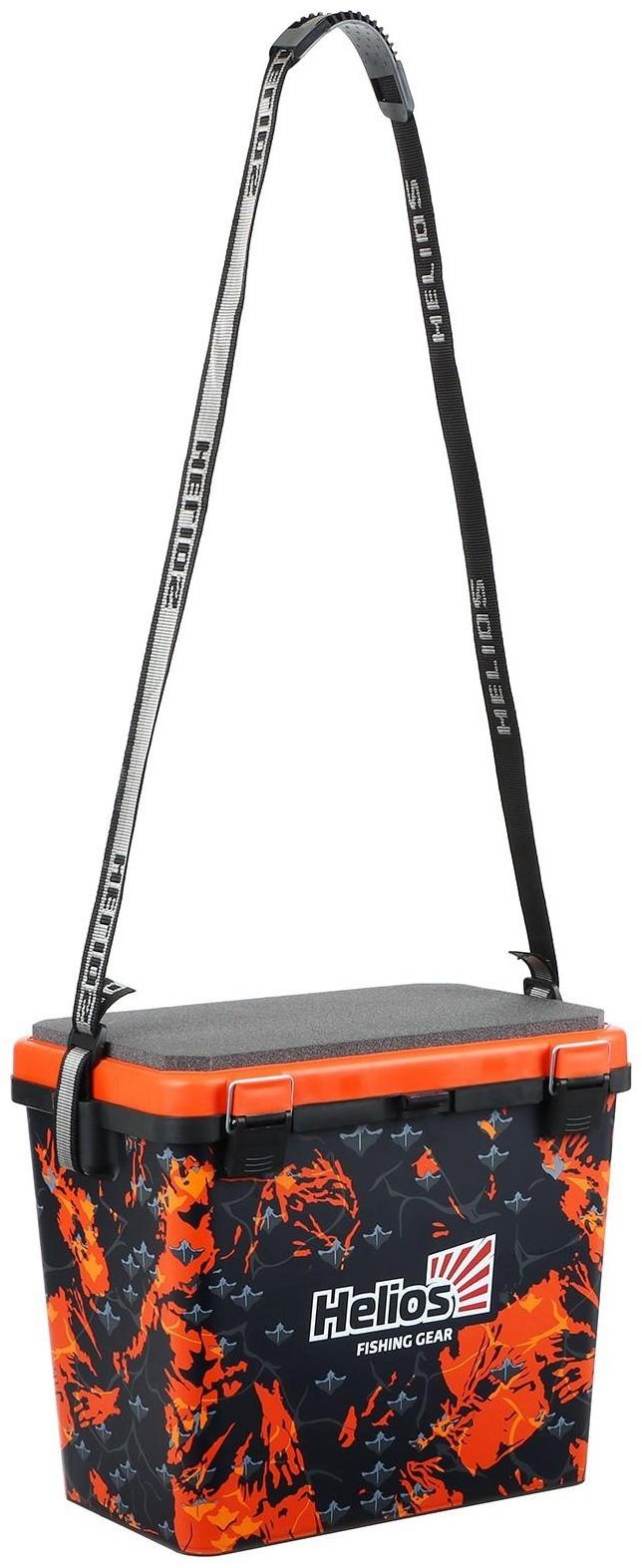 Ящик рыболовный зимний Helios SHARK, цвет оранжевый (HS-IB-19-SHO)