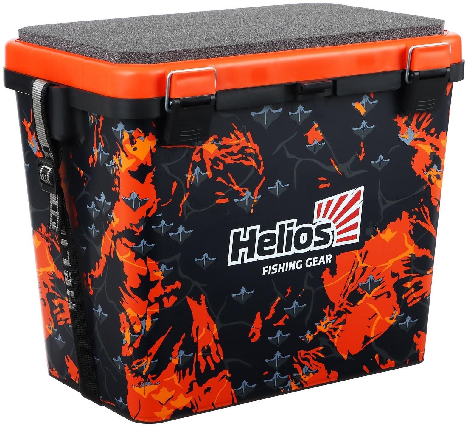 Ящик рыболовный зимний Helios SHARK, цвет оранжевый (HS-IB-19-SHO)
