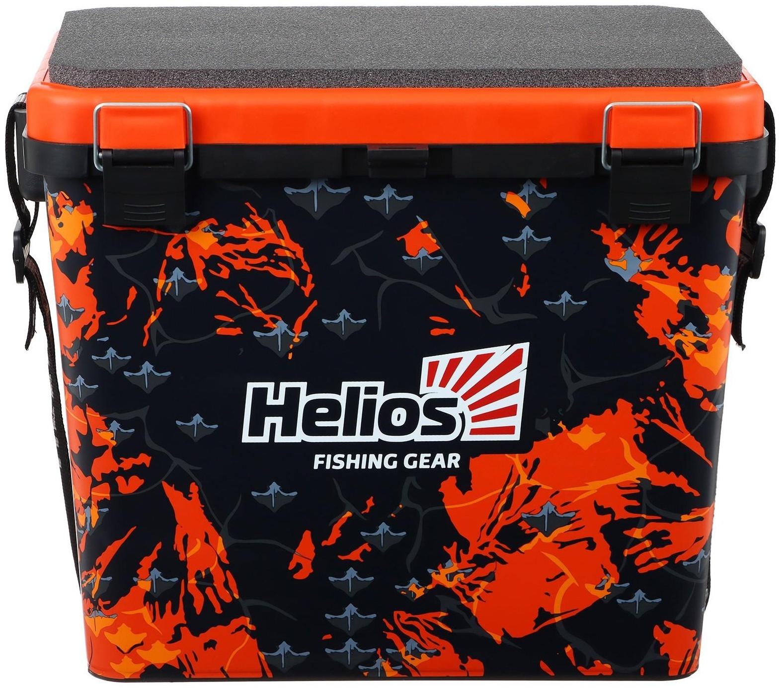 Ящик рыболовный зимний Helios SHARK, цвет оранжевый (HS-IB-19-SHO)
